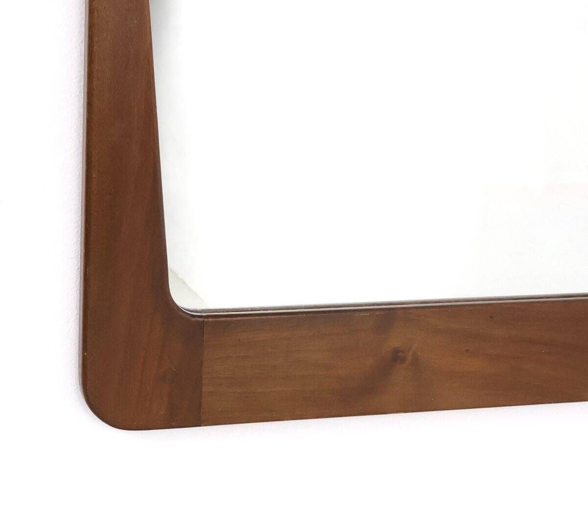 Vintage wooden mirror by Aksel Kjersgaard for Illums Bolighus, 1960s