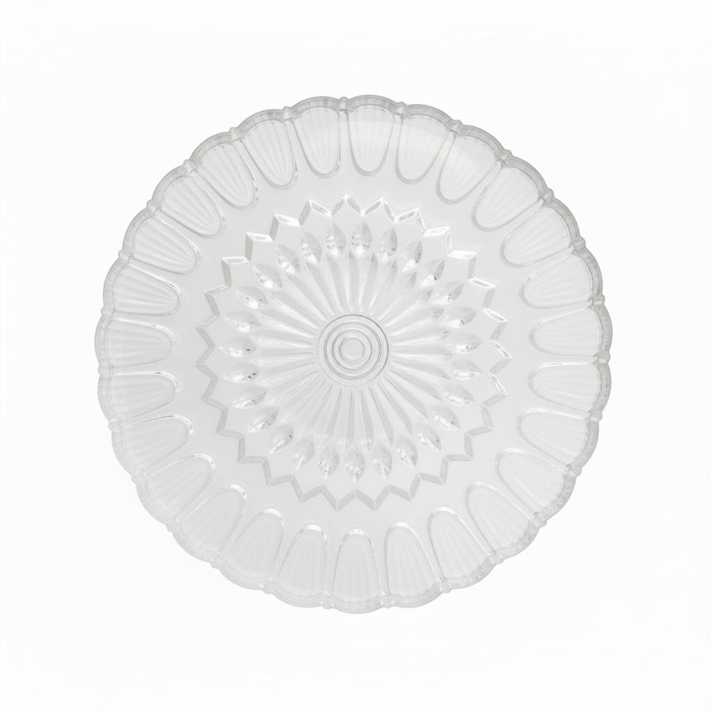 Decorative glass tray with round feet