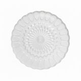 Decorative glass tray with round feet