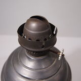 Vintage pewter oil lamp