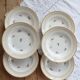 6 vintage Céranord "Cheverny" porcelain deep plates - Floral pattern
