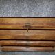 Antique walnut commode from 1860 with a marble top and original key.