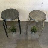 Pair of old workshop stools