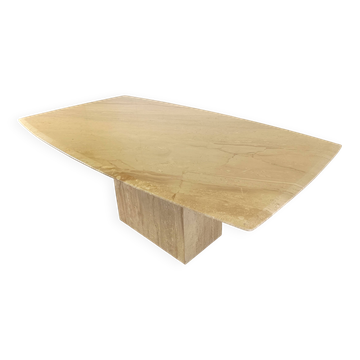 Table de salle à manger vintage en travertin, années 1970