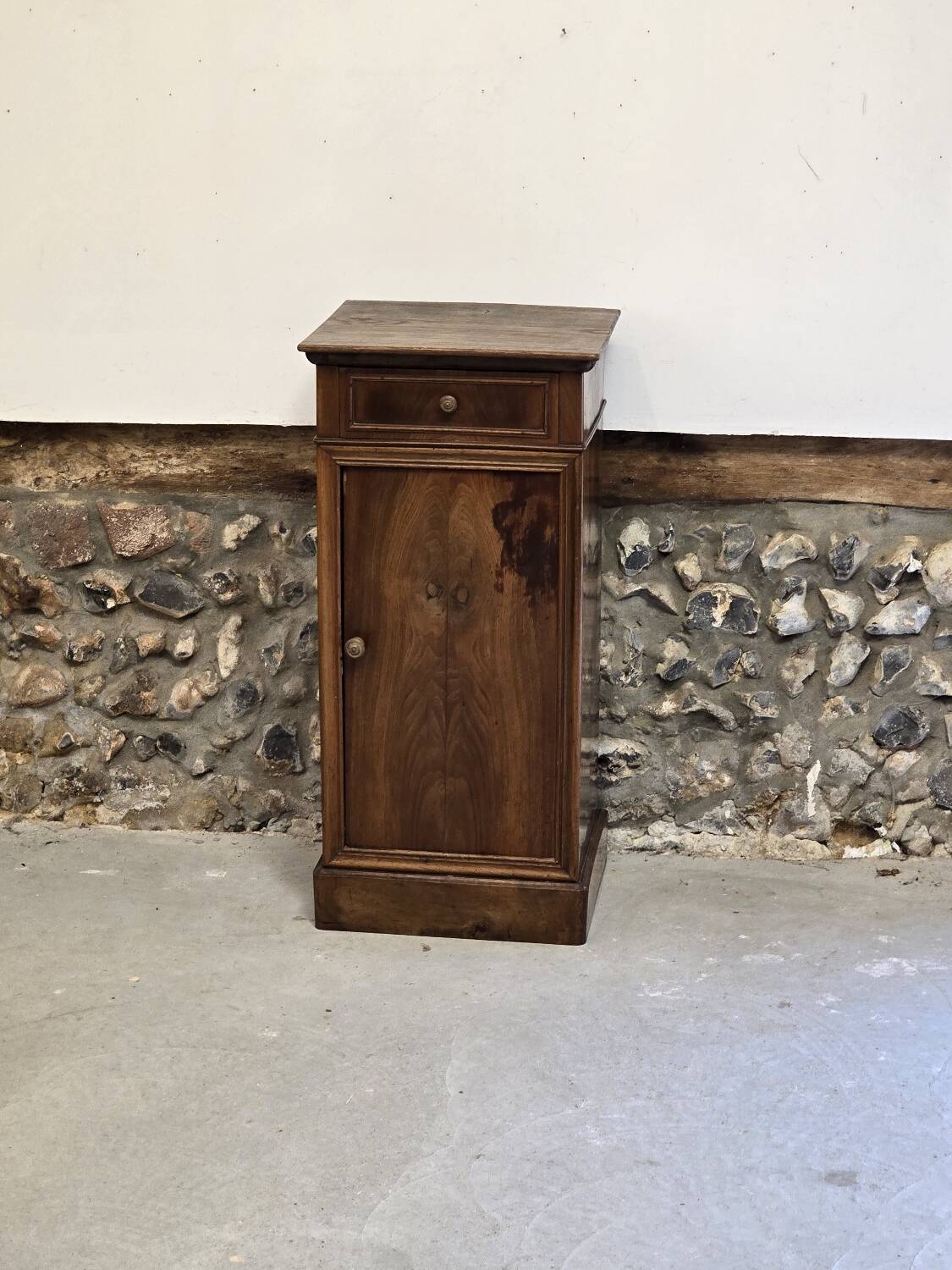 Small piece of furniture / bedside table in burr walnut