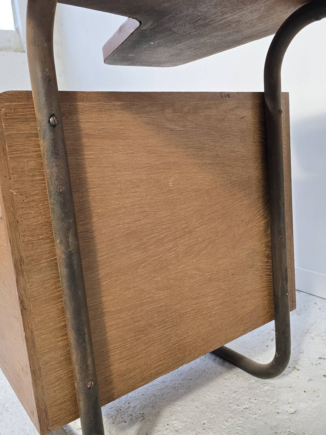 Mobilor Desk CAB Roger Charroy – modernist metal wood 1950 vintage