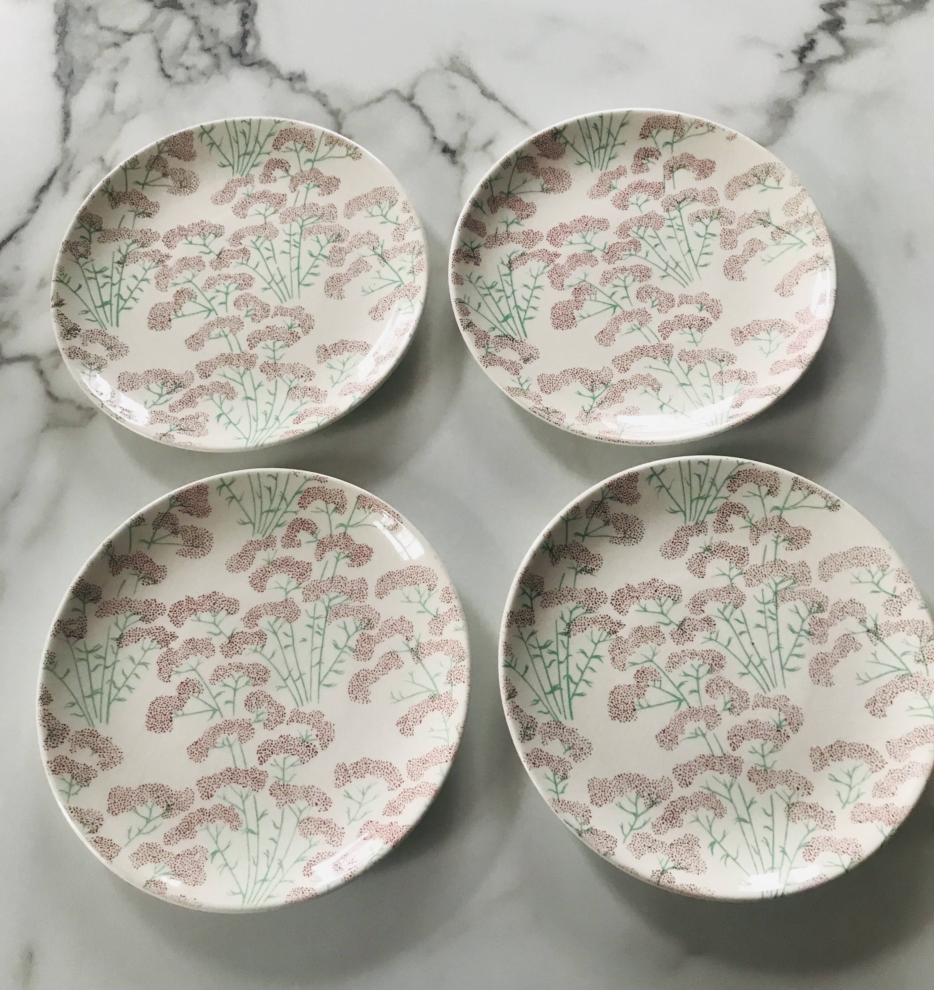 Ombelles Gien dessert plates