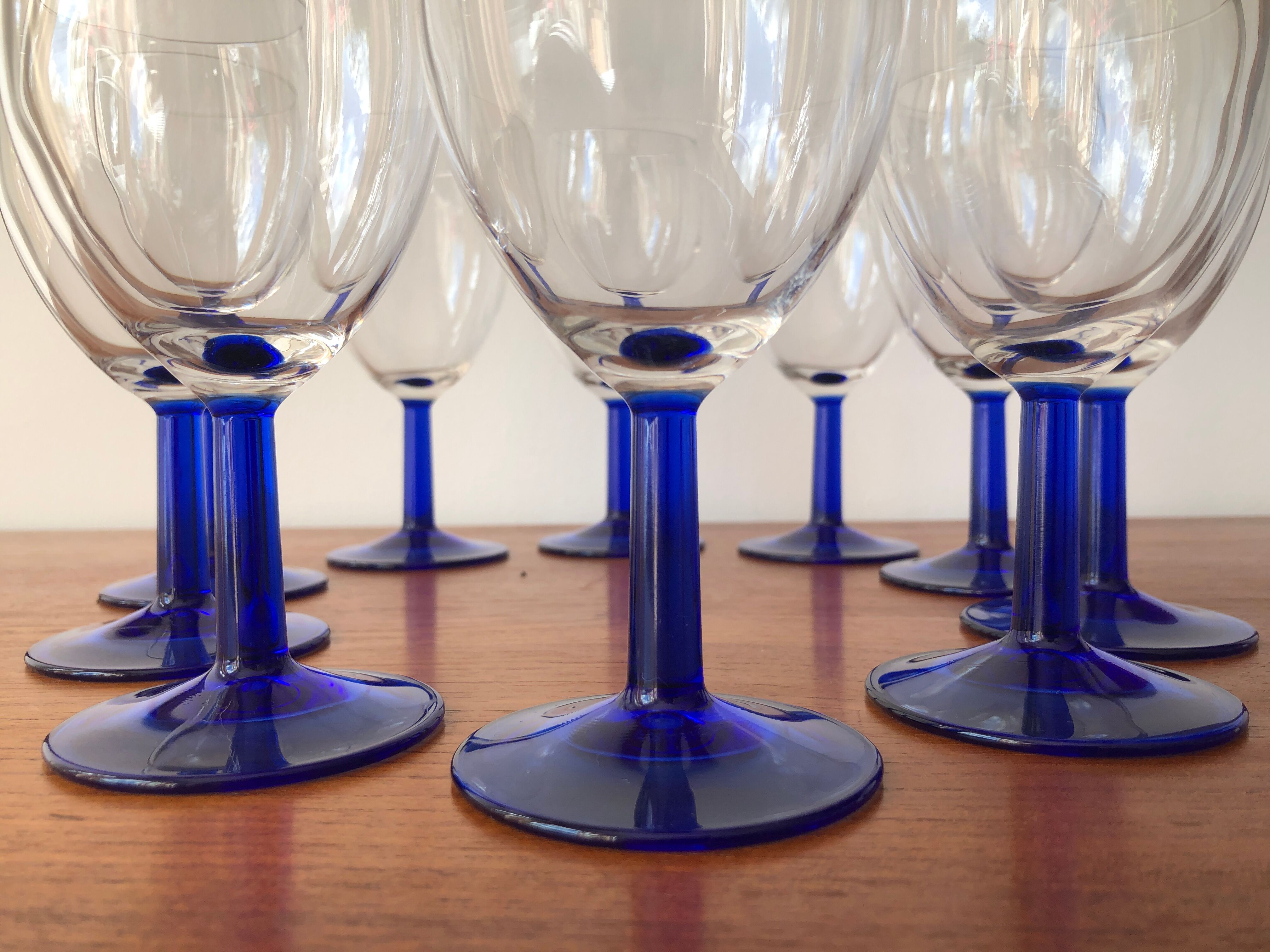 Vintage cobalt blue stemmed lenses