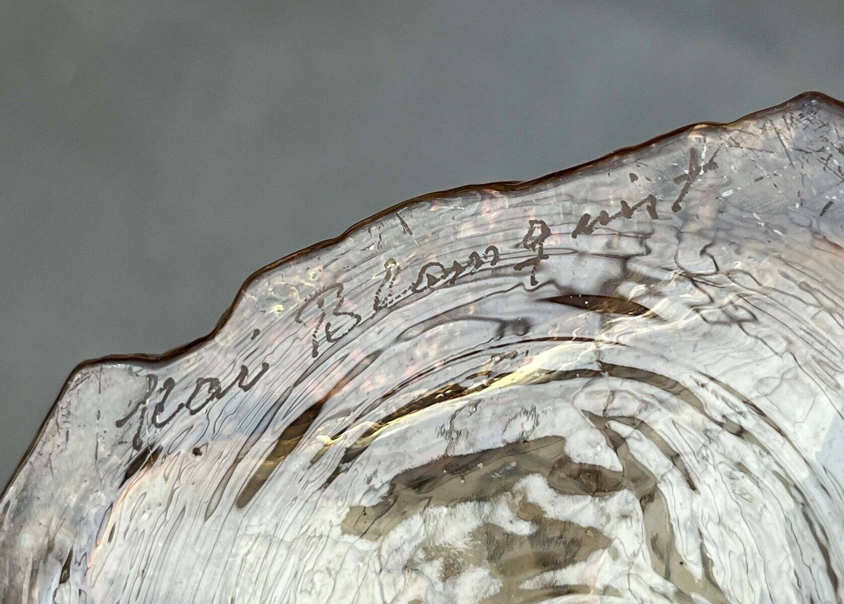 Mid-century modern glass vase by Kai Blomqvist for Kumela, Finland, 1960s.