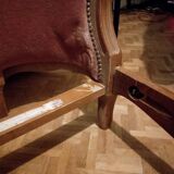 Pink velvet padded basket bed