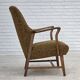 1960s, Danish vintage armchair, furniture wool, beech wood.