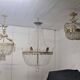 Large chandelier from the late 19th century in crystal and bronze.