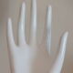Vintage hand - white ceramic flower ring or pique