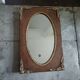 Oval and gold Art Deco mirror
