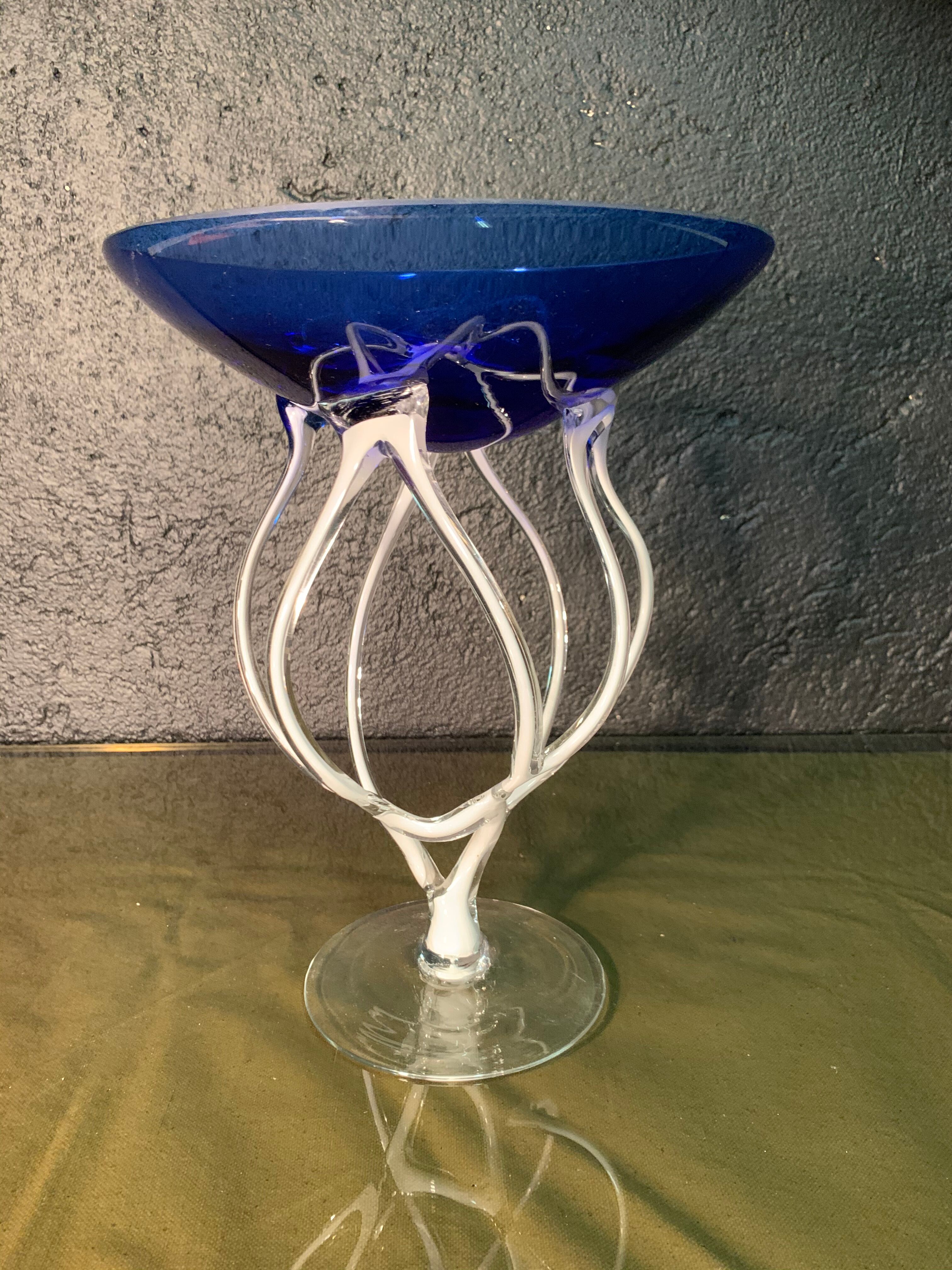 Murano, stretched glass standing cut. 1960