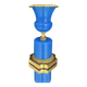 Médicis vase in blue opaline and gilded bronze