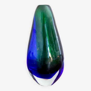Blue and green murano vase