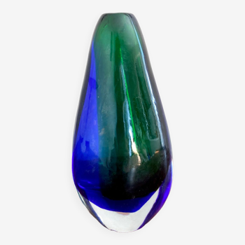 Vase murano bleu et vert