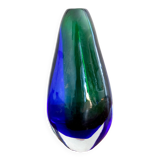 Blue and green murano vase