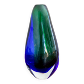 Blue and green murano vase
