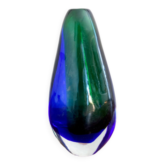 Vase murano bleu et vert