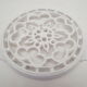 Old trifle, white enamelled cast iron, geometric decoration