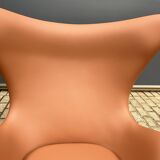 2x Fritz Hansen Egg chair by Arne Jacobsen in Cognac leather, new condition!