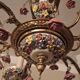 Lustre vintage Boho en laiton doré à 6 bras