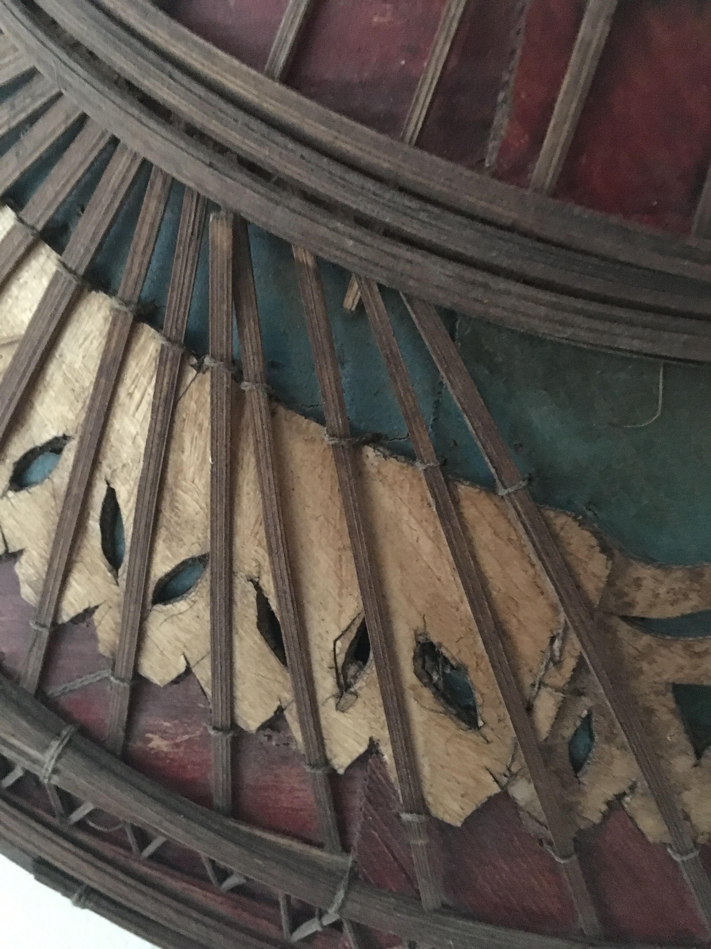 Asian straw and rattan hat