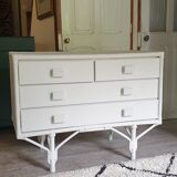 Rattan and bamboo chest of drawers