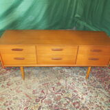 6 drawers vintage teak sideboard