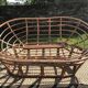 Vintage rattan bench