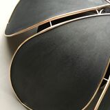 Black fabric flower and gold liseret hanging lamp