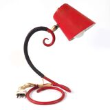 Red spiral cocotte lamp