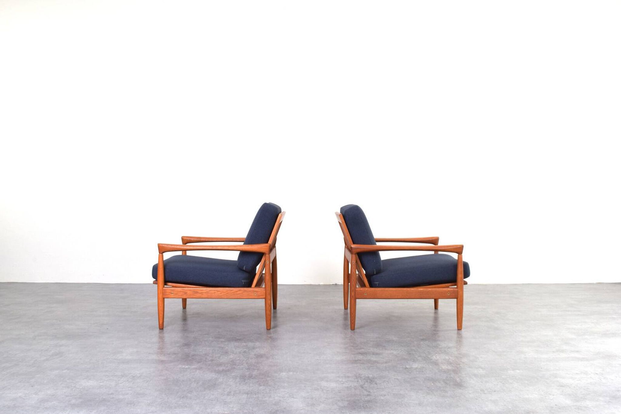 Mid-Century Oak Kolding Armchairs by Erik Wørts for IKEA, 1960s, Set of 2