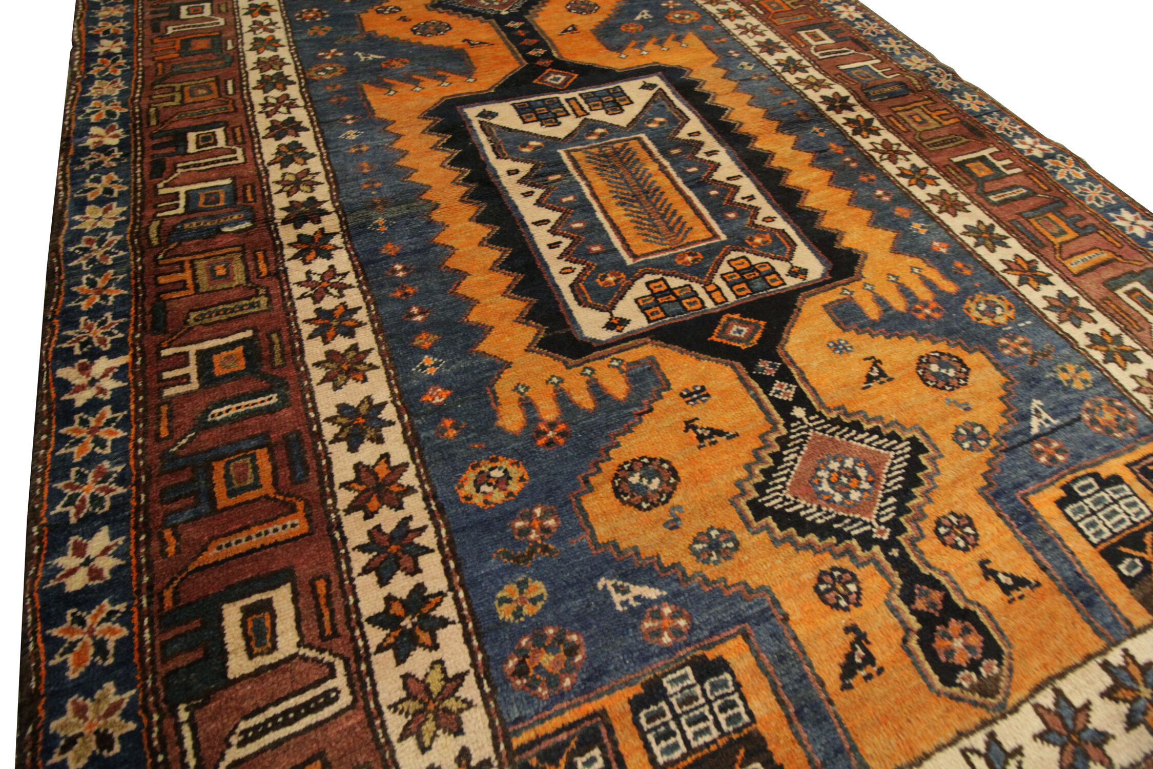 Vintage persian hamadan area rug- 136x192cm