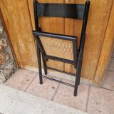 Vintage cane folding chair