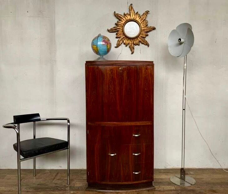Bureau secrétaire art déco en palissandre