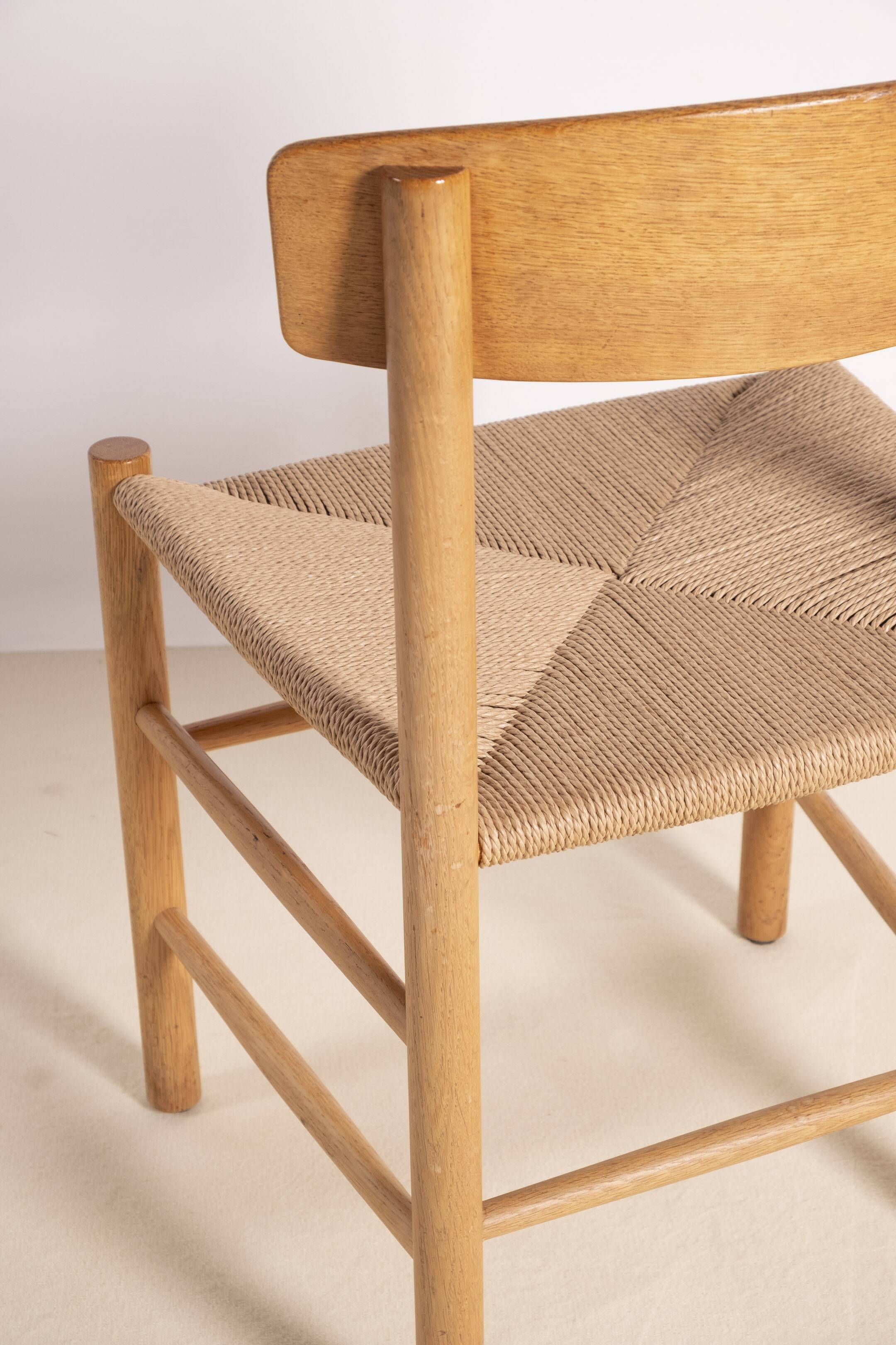 4x Børge Mogensen J39 Oak Dining Chair, FDB Møbler 1981