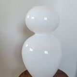 White opaline bubble vase