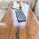 Table de ferme campagne noyer massif XL 250cm
