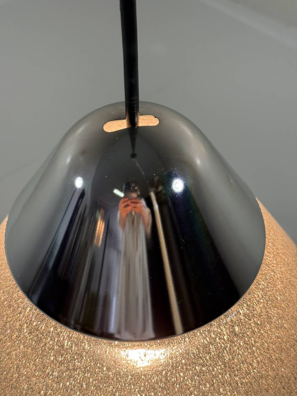 Peill & Putzler cone shaped glass hanging lamp, Germany