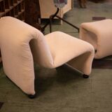 Armchair Étienne Fermigier and its ottoman