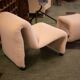Armchair Étienne Fermigier and its ottoman