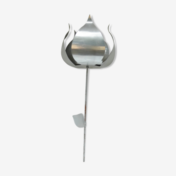 Wall lamp in stainless steel grande fleur 1970