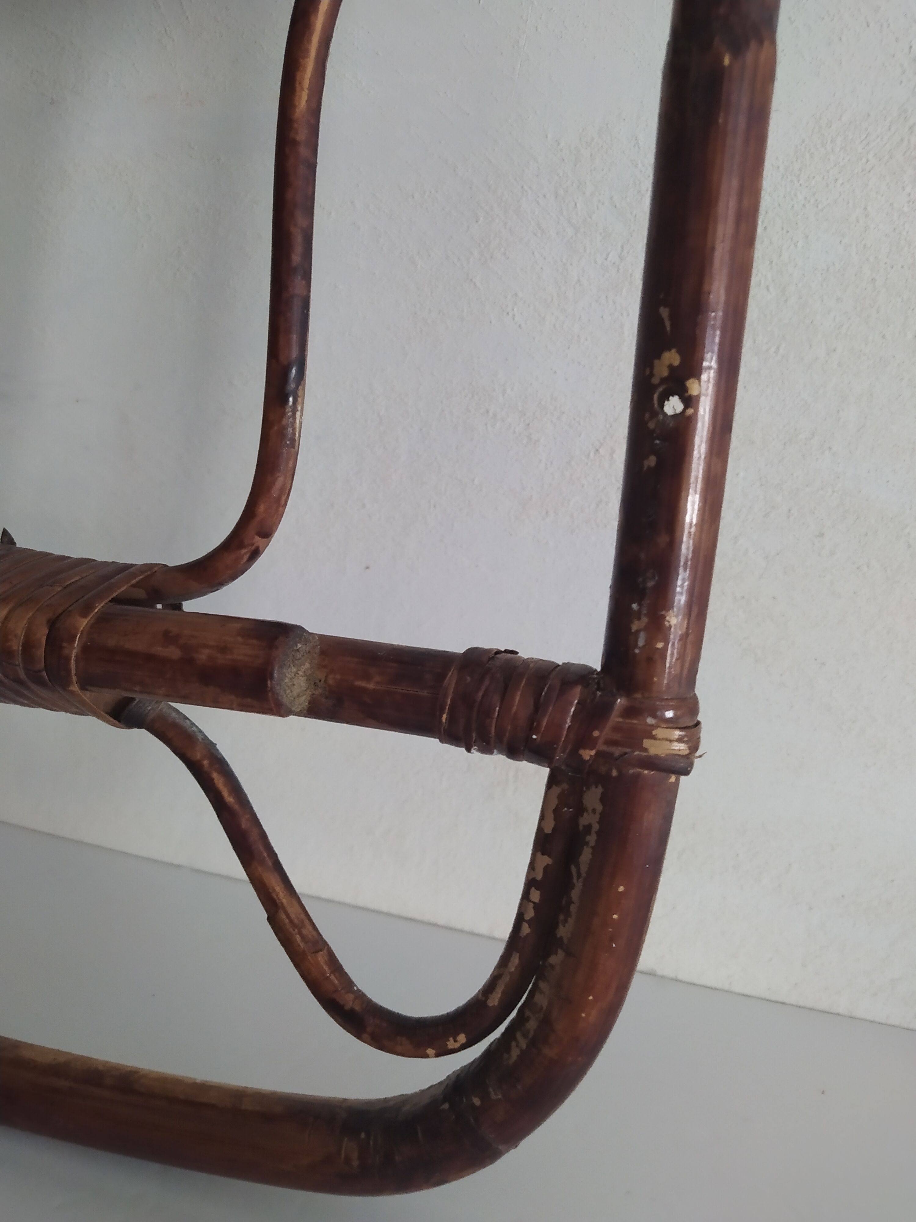 Vintage bamboo coat hanger