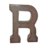 Lettre industrielle "r" en fer