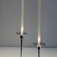 Bougeoir design en métal argenté