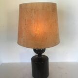 Spectacular lacquered turned wood lamp 1970