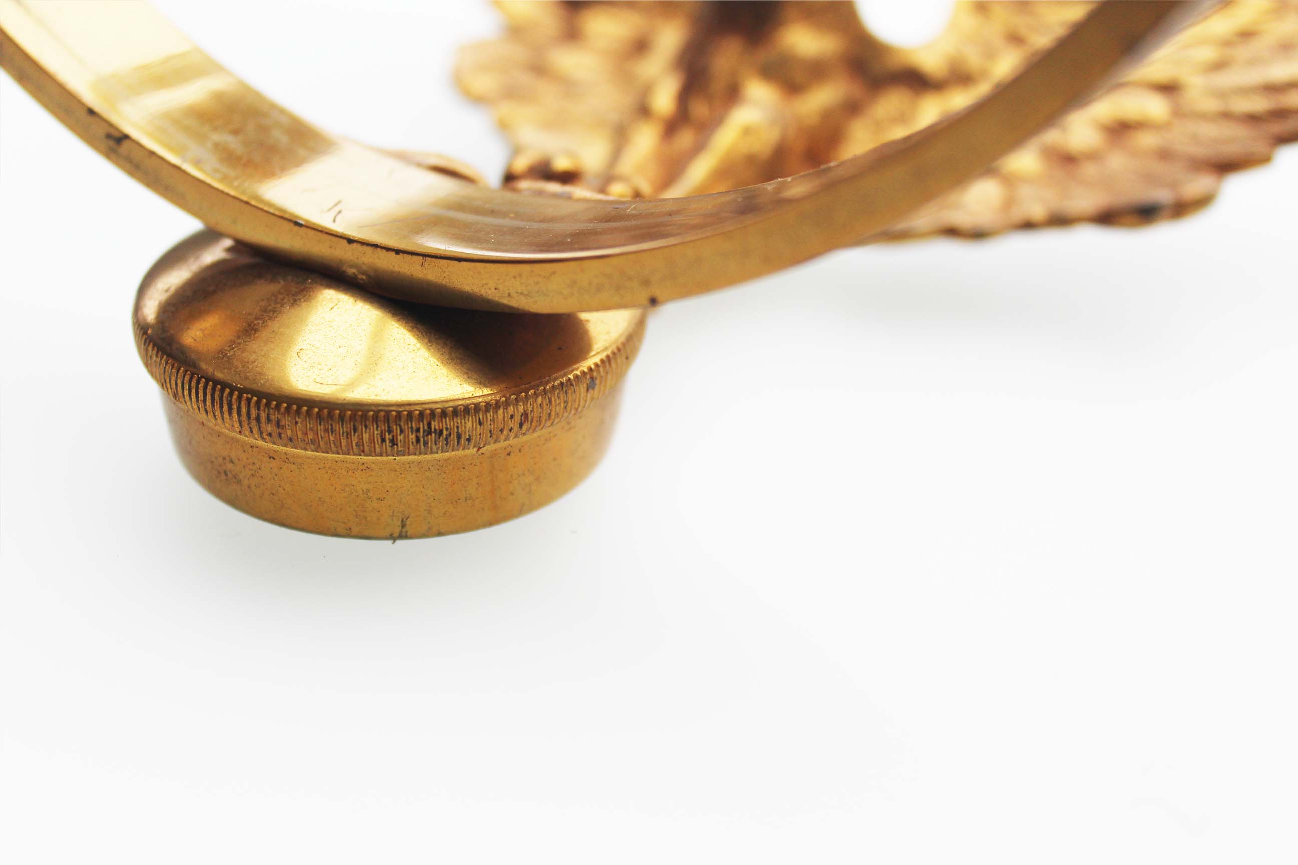 Pair of Antique 1950's Solid brass Empire Style 'Eagle' wall sconces